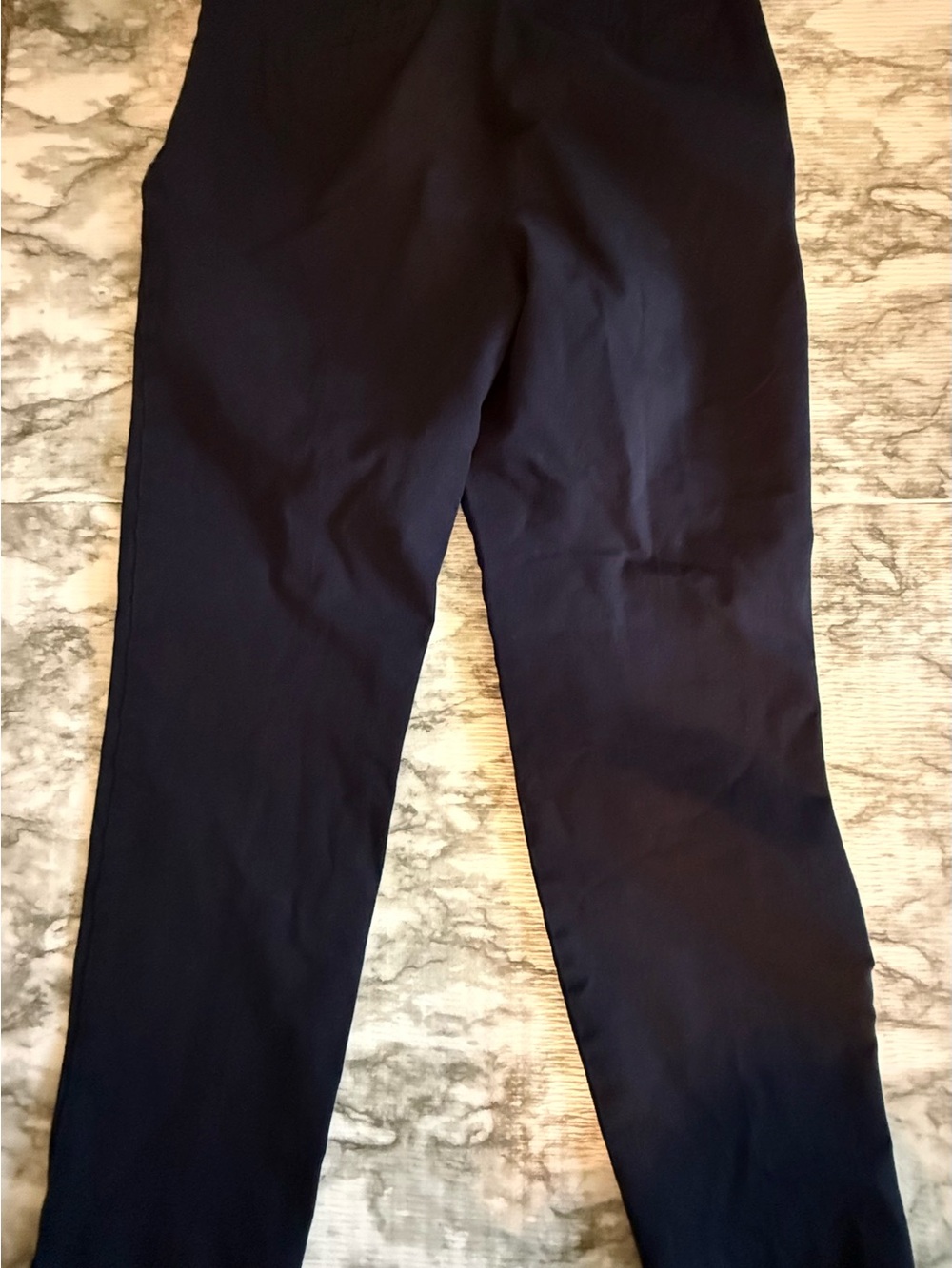 Talbots Chatham Ankle Pants Size Womens 12 Navy Blue Side Zip Button - Picture 7 of 7